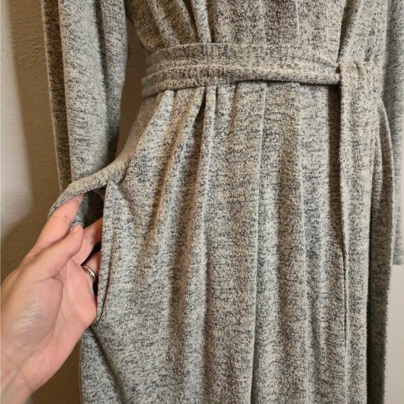 Natori Heather Gray Soft Stretch Knit Robe Size S Loungewear Sleep Bath Comfy - Picture 9 of 11